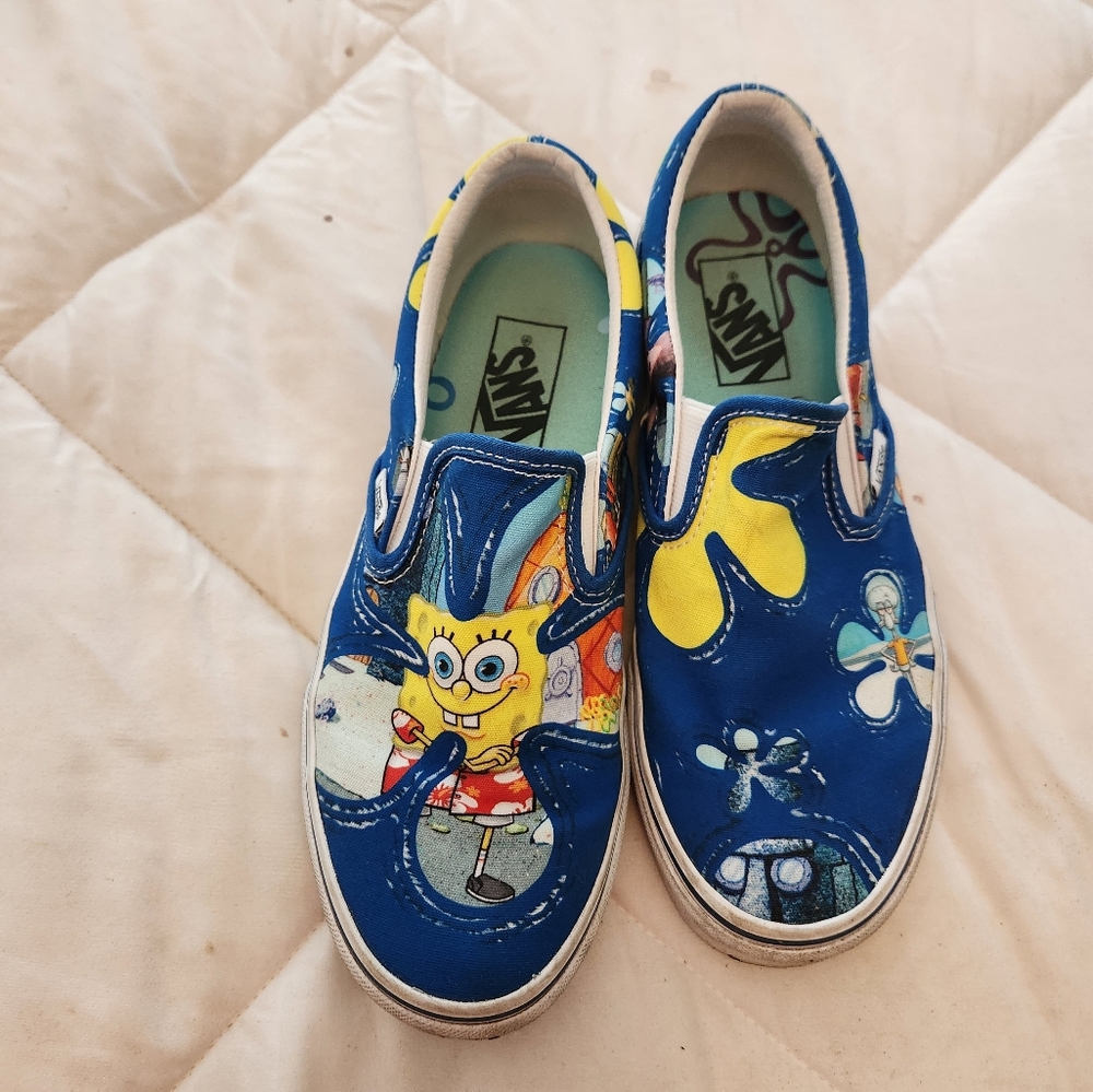 SpongeBob Vans Size 6.5 Men or 8 Women